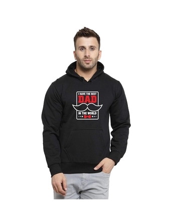 I Have The Best Dad in the World Unisex Black Hoodie Without Zip
